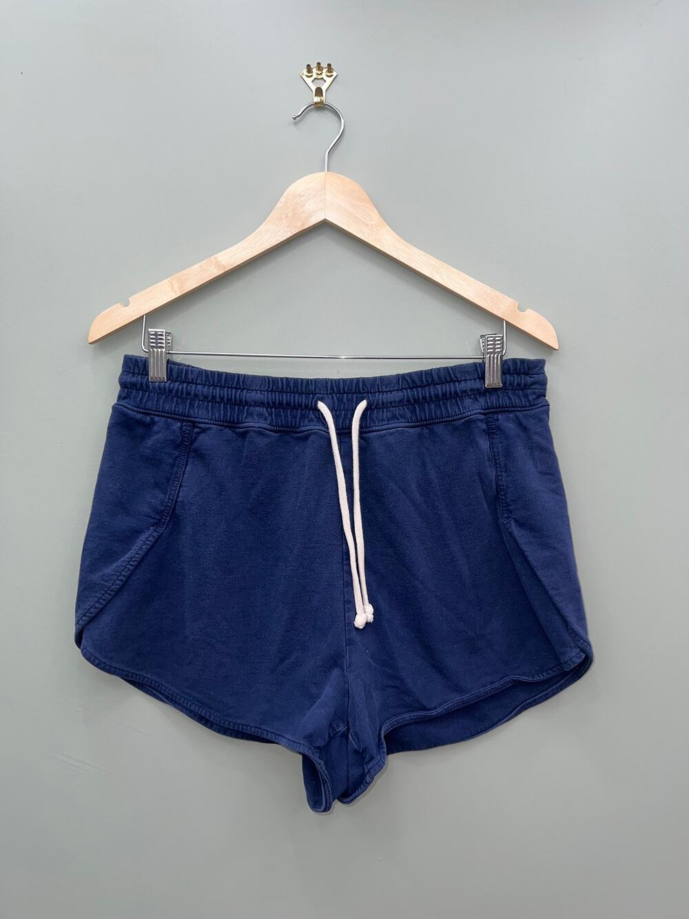 Aerie Navy Dolphin Hem Lounge Shorts Drawstring Casual Comfy Size M